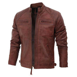Crea tu idea y Diseña tu propio estilo El mejor material Precio asequible Chaqueta de cuero de alta calidad hecha en Pakistán para hombres - Product Image 1