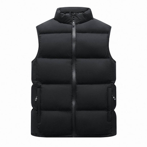 2025-26 nouveau Design manteau veste en gros personnalisé vers le bas gilet bouffant gilet avec Logo vers le bas manches demi hommes gilets bouffants - Product Image 4