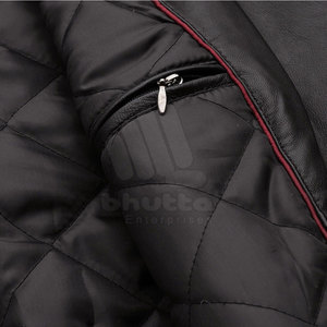 Veste en cuir de vachette de haute qualité pour hommes, couleur personnalisée, écologique, respirante, logo personnalisable sur le devant, veste pour hommes - Product Image 6