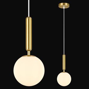 Vàng hiện đại LED thủy tinh ánh sáng mặt dây chuyền <span class=keywords><strong>Frosted</strong></span> Globe treo đèn Opal chiếu sáng lịch thi đấu phòng ngủ nhỏ cạnh giường ngủ phòng ăn nhà bếp - Product Image 6