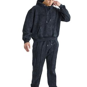 Survêtements en polaire délavée à l'acide imprimés sur mesure Nouveau logo gaufré de qualité Impression de patchs originaux Styles de marque Hiver Taille 6XL - Product Image 1