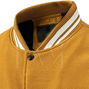 Chaqueta Letterman Ligera Personalizada para Hombre, Estilo Pekín, con Mangas Largas de Color Sólido, Forro de Lona y Felpa para Invierno, Logotipo Personalizado - Product Image 2