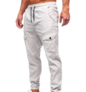 OEM Custom Men's Lightweight 100% Cotton <b>Cargo</b> Pants Comfortable <b>Wide</b> <b>Leg</b> Streetwear Casual Baggy Style Breathable UV Protection - Product Image 2