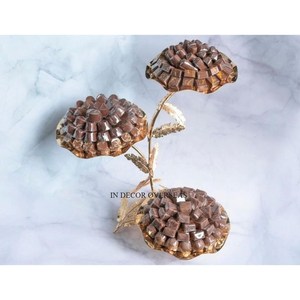 Metal de calidad superior hecho de alta calidad chapado en oro de diseño antiguo chocolates y dulces que sirven cuencos de lujo suministros - Product Image 4