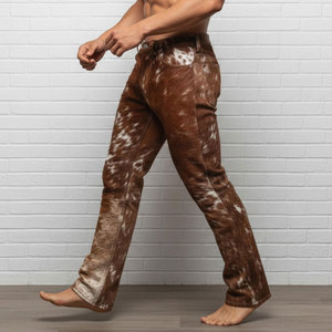 Pantalon en cuir de vachette pour homme, fabrication directe d'usine, personnalisez votre design, cuir de vachette de haute qualité, pantalon en cuir de vachette pour homme - Product Image 6