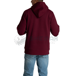 Wholesale Unisex Pullover Hoodie 100% Cotton Custom Printed Solid Pattern Winter <b>Fleece</b> with Logo Option <b>Thermal</b> for Men - Product Image 3