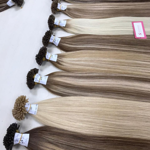 Vente en gros Extensions de cheveux humains bruts vietnamiens de couleur balayage à la kératine italienne Cheveux naturels soyeux et droits Style I Tip Hair - Product Image 1