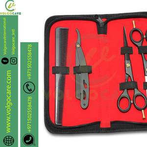 Kit de tijeras de corte de pelo de peluquero profesional, tijeras de peluquería de corte y adelgazamiento de acero inoxidable con mango cómodo - Product Image 2