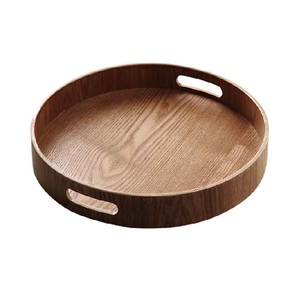 Bandejas rústicas de alta calidad con asas de metal, plato de madera al por mayor, seguridad para servir alimentos, bandeja de madera de haya OEM hecha a mano a la venta - Product Image 6
