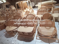Vente en gros de voiture à bascule écologique en rotin fait main meubles naturels pour bébé jouet décoratif durable du Vietnam