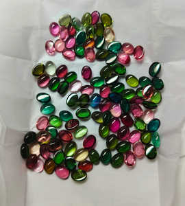 100% naturel Multi Tourmaline Cabochon haute qualité pierre précieuse en vrac épais bijoux faits à la main faisant la pierre - Product Image 3