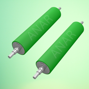 Rolls en caoutchouc vert et noir pour le rouleau industriel de haute performance d'usine de film plastique - Product Image 1