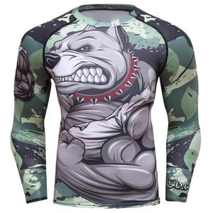 Alta calidad de los hombres de manga corta transpirable al por menor Rash Guard gran oferta Spandex MMA artículos en stock - Product Image 1