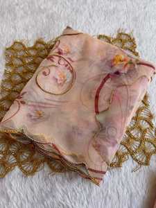 Crêpe de soie brillante en polyester doux du fabricant Georgette mousseline de soie organza tissu tissé motif uni pour la fabrication de robes pour saree - Product Image 5