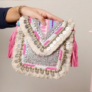 Sacs de mariage traditionnels indiens, sac banjara vintage, pochette à main avec broderie tribal, vente en gros - Product Image 2