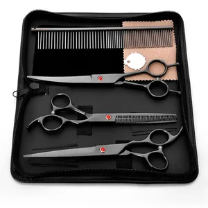Ensemble de ciseaux de coiffure Le paquet comprend des ciseaux de salon de coiffure Ciseaux amincissants Rasoir et kit de barbier de beauté - Product Image 4
