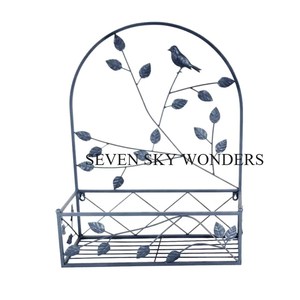 Jardinière et Pots de fleurs décoratifs muraux pour suspendre la poudre de couleur noire enduite à la main accessoires de jardinage nouvellement arrivés - Product Image 5