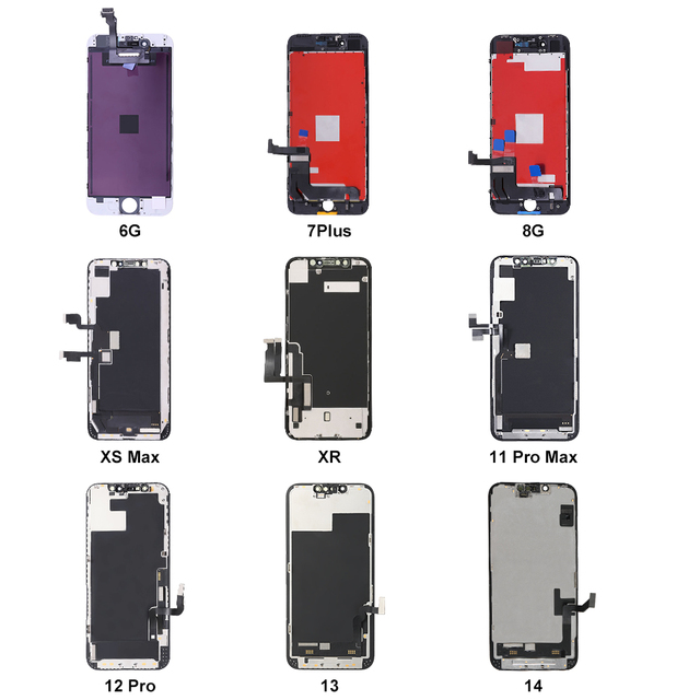 Mobile Phone Lcd for iPhone 5 6 7 8 XR 11 12 13 Pro Max 14 15 Screen Replacements OEM Oled Display Lcd Screen for iPhone Lcd