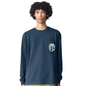 T-shirt classique à manches longues pour homme, col rond, coton, décontracté, minimaliste, streetwear - Product Image 1
