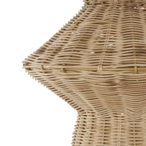 Vase décoratif en rotin sculptural fait à la main rétro OEM ODM Rotin naturel tissé Vase de sol artistique Écologique Décoration d'intérieur - Product Image 3