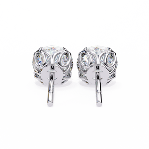 Boucles d'oreilles uniques en or 18 carats avec diamant de laboratoire pour fiançailles - Product Image 3