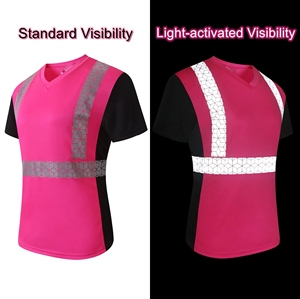 T-shirts de sécurité réfléchissants légers et respirants personnalisés OEM et ODM Vêtements de travail haute visibilité pour la construction et l'extérieur - Product Image 6