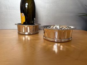 Luxury Stainless Steel Nickel Plated Bottle Coaster <b>for</b> Dining Table <b>Home</b> <b>Bar</b> Kitchen Decor Handmade Durable <b>Bar</b> <b>Accessories</b> Set - Product Image 2