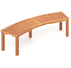 Banc de foyer extérieur circulaire (bois massif) - Product Image 3
