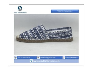ESPADRILLE 2023ผ้าใบพิมพ์ลายหรูหราล่าสุด,มียางรองพื้นด้านนอกใส่สบายเดิน ESPADRILLE ขนาดแตกต่างกัน - Product Image 5