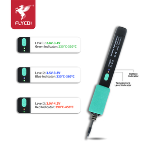 FLYCDI Kit de <span class=keywords><strong>fer</strong></span> à <span class=keywords><strong>souder</strong></span> portable sans fil Chauffage rapide Température réglable Batterie au lithium <span class=keywords><strong>Fer</strong></span> à <span class=keywords><strong>souder</strong></span> rechargeable - Product Image 3