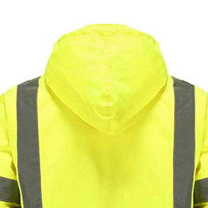 Sudadera con Capucha de Seguridad Reflectante de Alta Visibilidad para Invierno, Personalizada, con Cierre, para Hombre, Chaquetas de Seguridad de Manga Larga con Logotipo Frontal, Material de Lona - Product Image 6