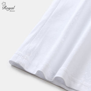 เสื้อยืดโอเวอร์ไซส์คุณภาพสูง ทรงหลวม ไหล่ตก พิมพ์ลายตามสั่ง ผ้าคอตตอนหนานุ่ม สไตล์สตรีทแวร์ แขนสั้น ลายเรียบ - Product Image 4