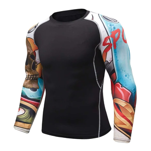 T-shirt de compression moulant à manches longues motif araignée pour cyclisme, Jiu-Jitsu, MMA, entraînement, gym, musculation et cosplay - Product Image 3