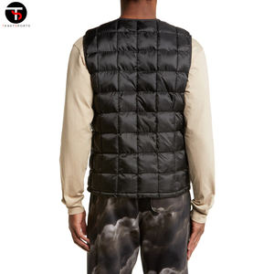 OEM High Quality Casual Wear Trendy New Fashion Winter Men Outdoor Sleeveless <b>Black</b> Puffer <b>Vest</b> - Product Image 2