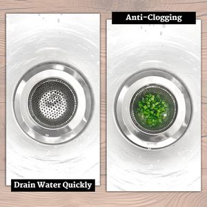 Ventas a granel de acero inoxidable fregadero colador escurridor lavabo cesta Jali lavabo Filtro de drenaje de cocina baño ducha desagües - Product Image 3