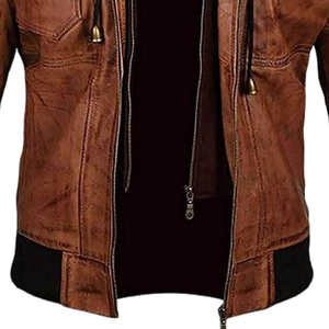 Vestes de moto en cuir véritable tendance pour hommes Veste d'équitation de moto vintage personnalisée, coupe ajustée, vêtements d'hiver pour motard, vente en gros - Product Image 4