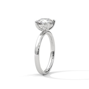 2.0ct Round Brilliant Cut <b>CZ</b> Solitaire <b>Ring</b> 925 Sterling Silver Classic 4 Prong Engagement Band Wedding Bridal Jewelry Sparkling - Product Image 5