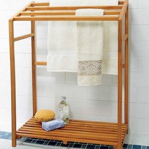 <b>towel</b> stand teak <b>wood</b> for bathroom furniture - Product Image 4