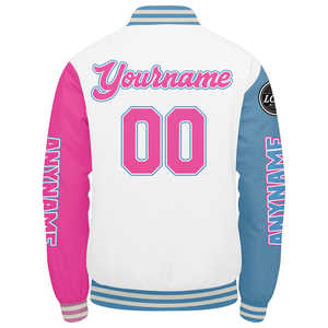 Venta directa, chaquetas universitarias de chenilla bordadas personalizadas, chaqueta de béisbol universitaria Letterman Varsity para mujer personalizada para hombre - Product Image 3