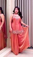 Antra Lifestyle – Nouvelle tenue Sharara indienne et pakistanaise pour femme, style Bollywood, en soie Fendi lourde brodée, séchage rapide, idéale pour tous les jours et les fêtes.