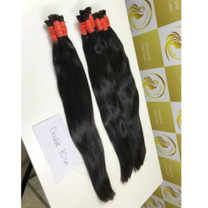 Caliente tendencia 100% Natural recto mejor calidad ruso extensiones de cabello humano largo 40-70cm tinte paquetes de Color oscuro - Product Image 5