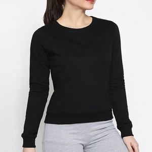 OEM Fleece <b>Sweatshirts</b> Women Cheap Price Winter Oversize Women Clothing Cotton Breathable <b>Black</b> Color Long Sleeve <b>Sweatshirts</b> - Product Image 1