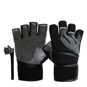 Levantamiento de pesas Athletic Works Fitness sin dedos culturismo gimnasio guantes medio dedo Fitness levantamiento de pesas guantes - Product Image 3