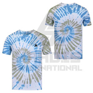 Meilleure collection de couleurs pour hommes t-shirts couleur unique tie dye vente en gros nouveau design de haute qualité couleur unie tie dye t-shirt - Product Image 6