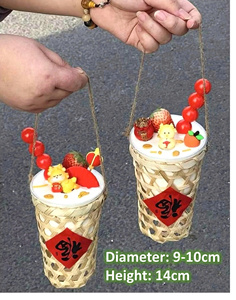 ชั้นวางถ้วยไม้ไผ่ทนทานพร้อมฐานหมุน - Product Image 5