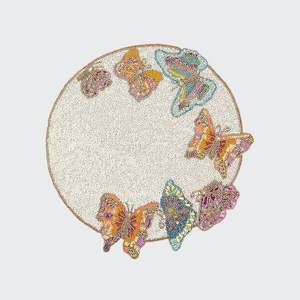 Napperon de luxe en caoutchouc écologique le plus précieux, design multicolore, broderie à la main, artisanat d'artisans qualifiés, taille personnalisée - Product Image 1