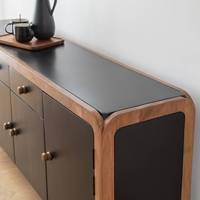 Buffet moderne Romy en bois de manguier arrondi pour salon, chambre et hôtel
