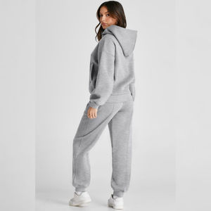 Survêtement unisexe en molleton épais d'hiver, gris, à capuche, pour le sport, jogging, 360g, respirant, personnalisable, OEM, vente en gros - Product Image 3