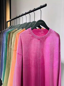 New Fashion 100% Cotton Wash Distressed Unisex Oversized Eco-Friendly Winter <b>Sweatshirt</b> Pullover Loose Acid Wash <b>Men</b> Street Wear - Product Image 3