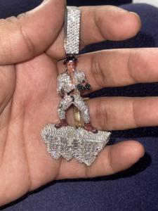 3.50Ct Cut Real Moissanite Bunny Cartoon Pendant 14K Two Tone Gold Plated Diamond Charming para fiestas Fine Pendants Charms - Product Image 2